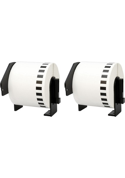 Doldurulabilir 62MM x 30.48M Sürekli Beyaz Uzunlukta Kağıt Bant Etiketleri ile DK22205 Için 5 Rulo Uyumlu (Yurt Dışından)