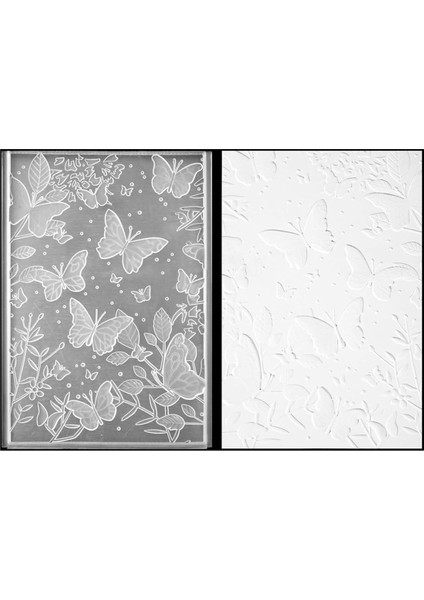 3D Kabartma Klasörü, Dokulu Çiçek Yaprak Kelebek Şablonu, Kart Yapımı Scrapbook Kağıt El Sanatları Için (Yurt Dışından)