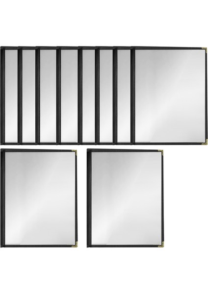 12 Paket Kafe Tarzı Menü Kapağı, Çift Kenar, Kristal Berraklığında Vinil (Siyah, 2 Sayfa/4 Görüntüleme - 8,5 Inç x 11 Inç) (Yurt Dışından) modelleri