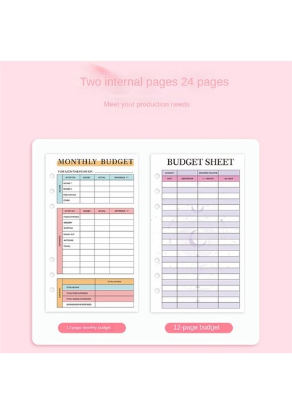 Set A6 Bütçe Klasörü, Fermuarlı Zarflı Klasör, Para Planlayıcı Klasörü, Nakit Için Para Düzenleyici, Klasör, C (Yurt Dışından)