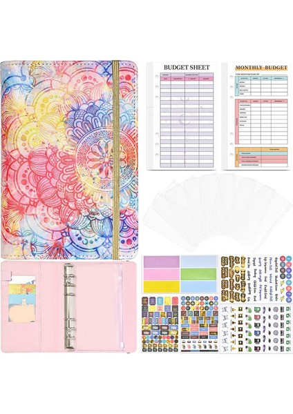 Set A6 Bütçe Klasörü, Fermuarlı Zarflı Klasör, Para Planlayıcı Klasörü, Nakit Için Para Düzenleyici, Klasör, C (Yurt Dışından)