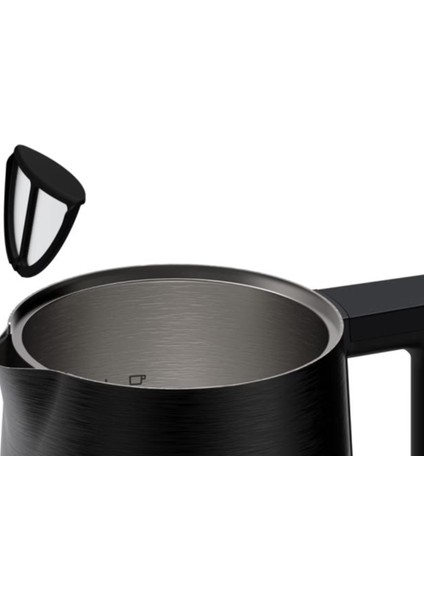 HKE5A 011 Siyah Paslanmaz Çelik Kettle Su Isıtıcısı
