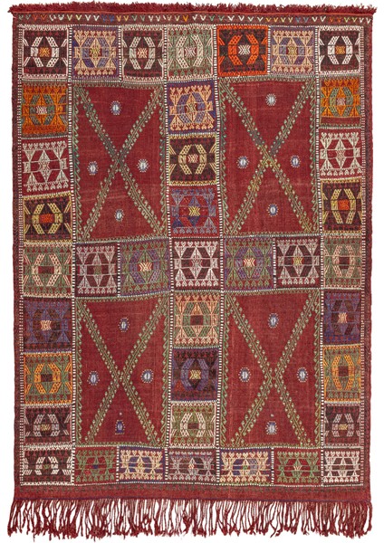 Klark Bordo El Dokuma Kilim 144X196 cm