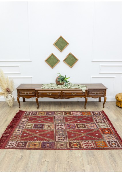 Klark Bordo El Dokuma Kilim 144X196 cm fiyatları