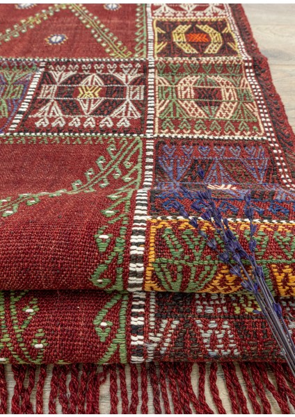 Klark Bordo El Dokuma Kilim 144X196 cm fırsatları