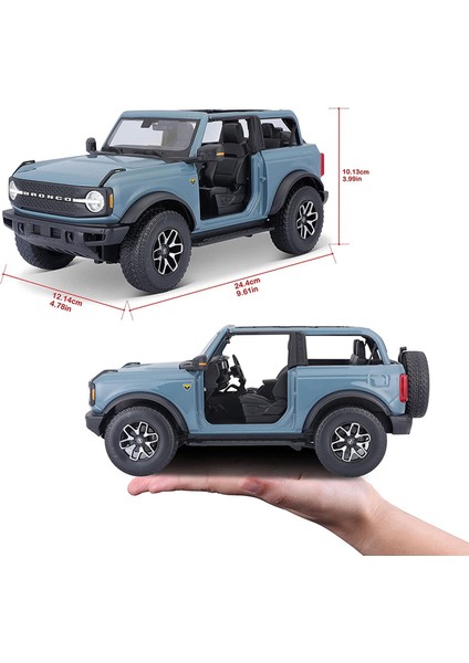 Ford Bronco Badlands 2021 1/18 Mavi Model Araba