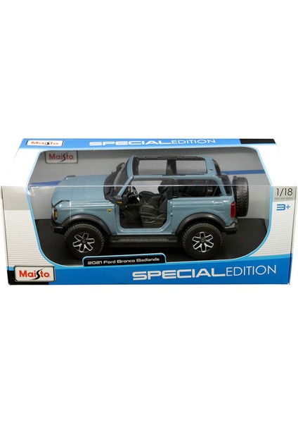 Ford Bronco Badlands 2021 1/18 Mavi Model Araba