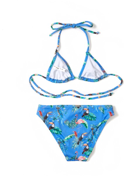 Blu Mavi Kız Çocuk Bikini Takımı