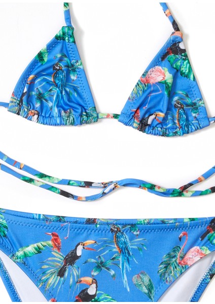 Blu Mavi Kız Çocuk Bikini Takımı
