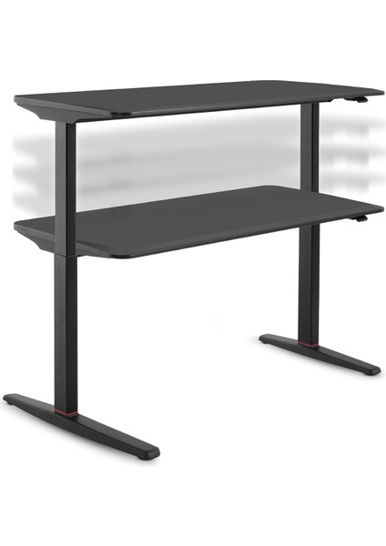 U-Do Sit&stand Yükseklik Ayarlı Hafızalı Bluetooth Kumandalı Siyah Çalışma Masası