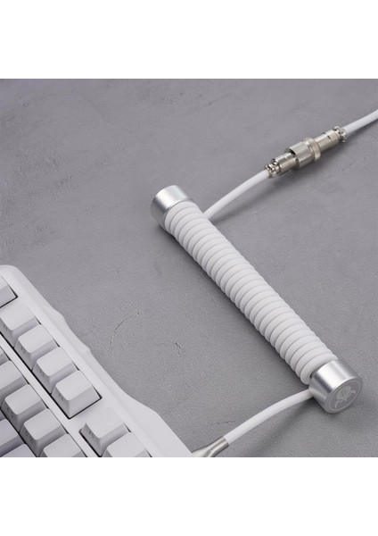 Sarmal Aviator USB To Type-C Beyaz Mekanik Klavye Uyumlu Oyuncu Kablosu