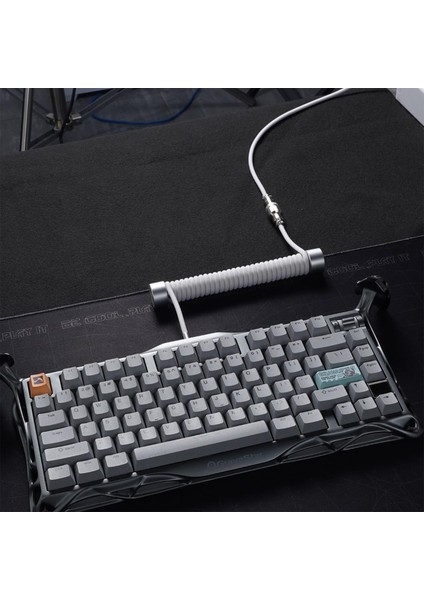 Sarmal Aviator USB To Type-C Beyaz Mekanik Klavye Uyumlu Oyuncu Kablosu