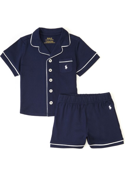 Lacivert Kız Çocuk Pijama Seti