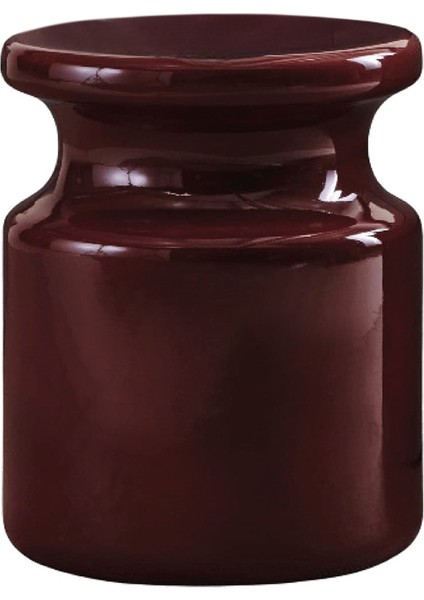 Brezza Bordo Parlak Porselen Tabure / Sehpa 43 x 44 cm