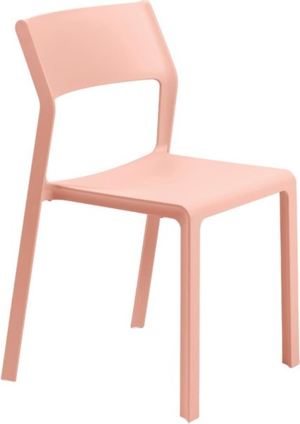 Trill Açık Pembe Istiflenebilir Kolsuz Bahçe Sandalyesi