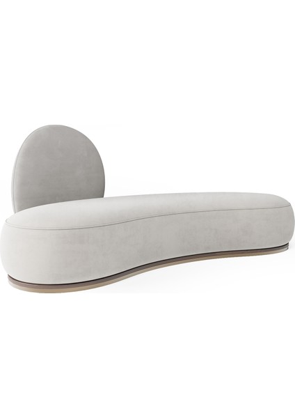 Moon Sofa Beyaz Kadife Koltuk