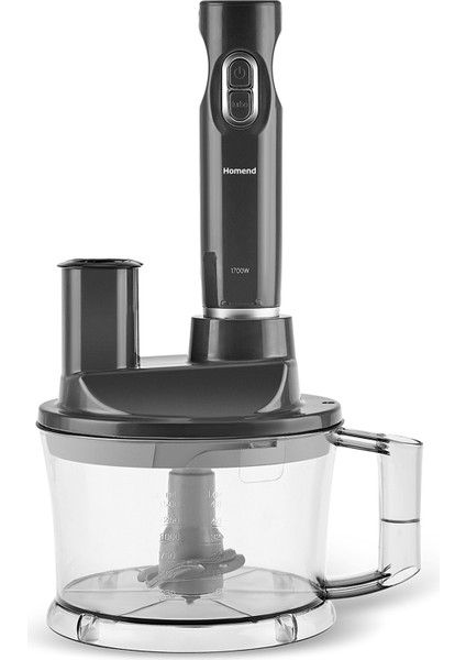 Functionall 2843H Antrasit 5 Fonksiyonlu Mutfak Robotu 1700W fırsatları