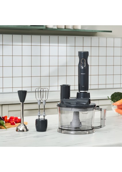 Functionall 2843H Antrasit 5 Fonksiyonlu Mutfak Robotu 1700W