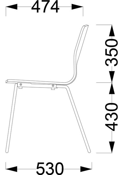 Eon Gri Metal Sandalye