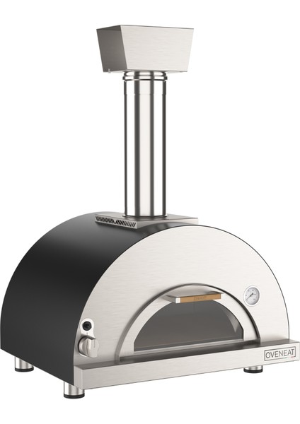 Gri Çelik Gazlı Single Pizza Fırını