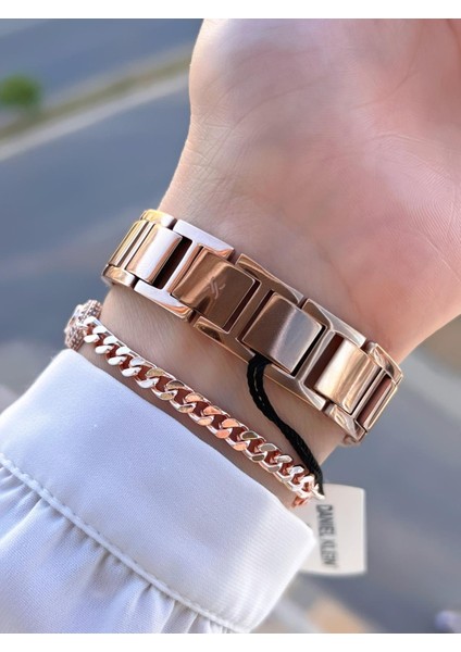 Çelik Kordon 30 mt Suya Dayanıklı 2 Yıl Garantili Kadın Kol Saati+Bileklik BYN.13959.6 fırsatları