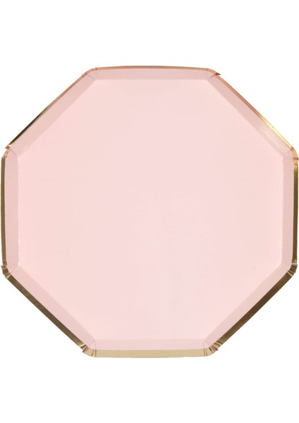 Toz Pembe Orta Boy 8 'li Kağıt Parti Tabağı