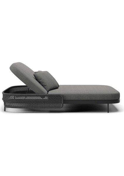 Miura Nightfall Antrasit Alüminyum Daybed Bahçe Koltuğu