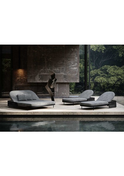Miura Nightfall Antrasit Alüminyum Daybed Bahçe Koltuğu modelleri