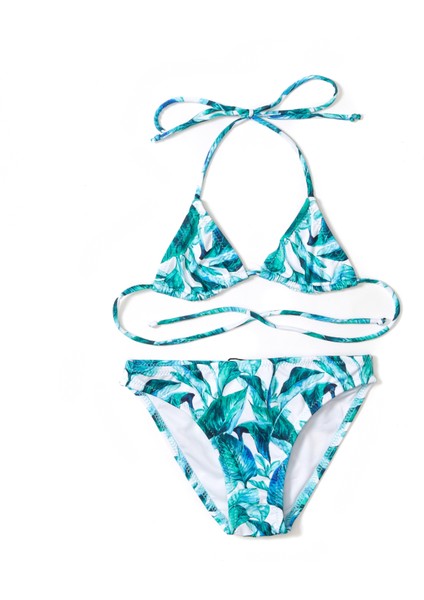 Maldive Beyaz Kız Çocuk Bikini Takımı