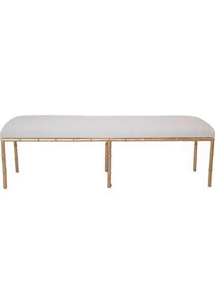 Perla Metal Ayaklı Krem Bench