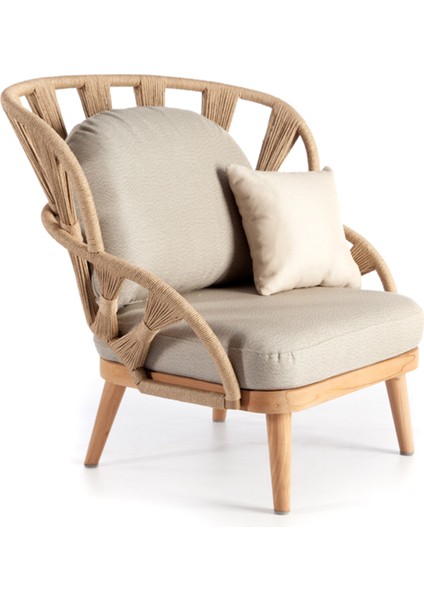 Krabi Krem Rattan Bahçe Oturma Takımı