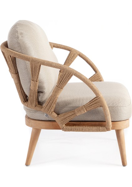 Krabi Krem Rattan Bahçe Oturma Takımı