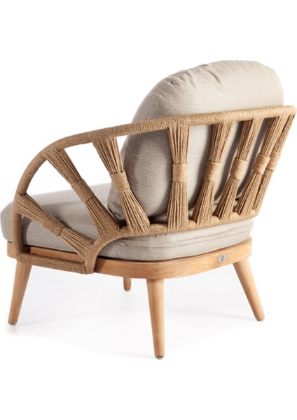 Krabi Krem Rattan Bahçe Oturma Takımı