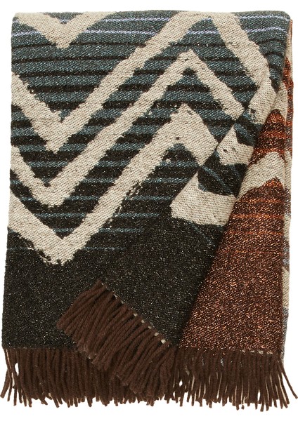 Moonlight Kahverengi Yün Throw