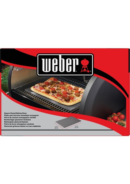 18414 Gri Kare Sırlı Pizza Taşı