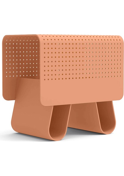 U Stool Pembe Metal Tabure