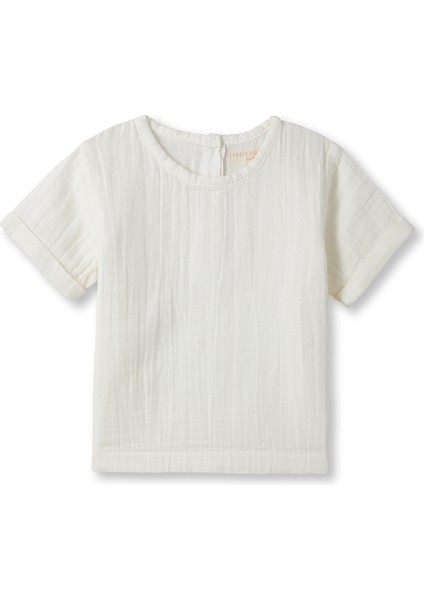 Müslin Ekru Çocuk T-Shirt