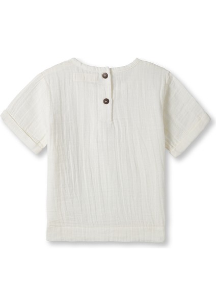 Müslin Ekru Çocuk T-Shirt