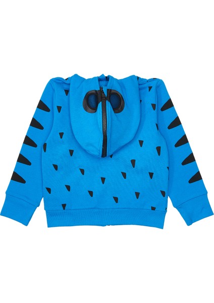 Mavi Kapüşonlu Erkek Çocuk Sweatshirt modelleri
