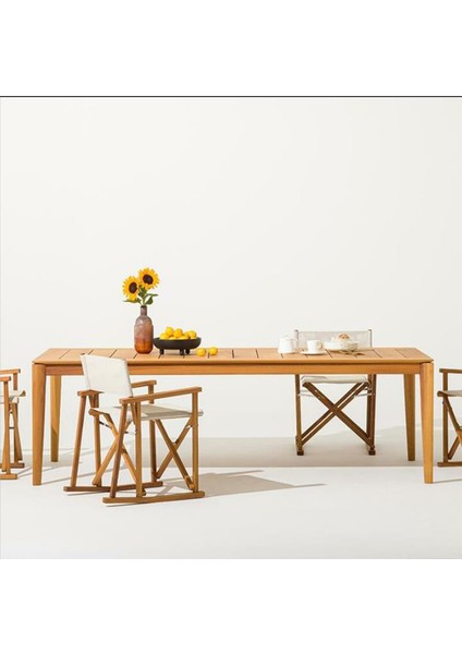Alceus Iroko Kahverengi Bahçe Masası 240X105 cm modelleri