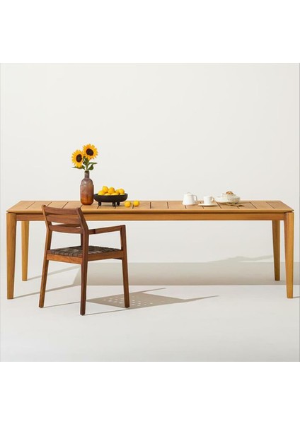 Alceus Iroko Kahverengi Bahçe Masası 240X105 cm fırsatları