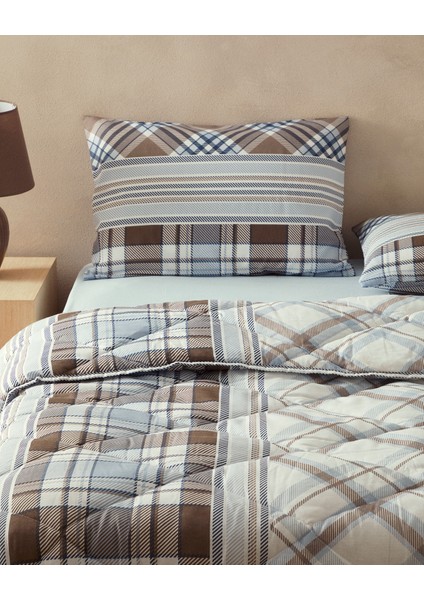 Tiny Polycotton Çift Kişilik Uyku Seti Kahverengi-Mavi fiyatları