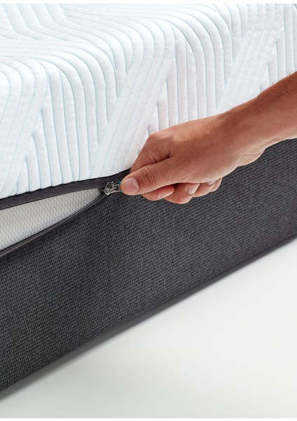 Tempur Pro Luxe Smart Cool Yıkanabilir Kılıflı Beyaz Yatak 200X200 cm