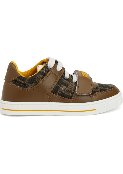 Kahverengi Çocuk Deri Sneaker