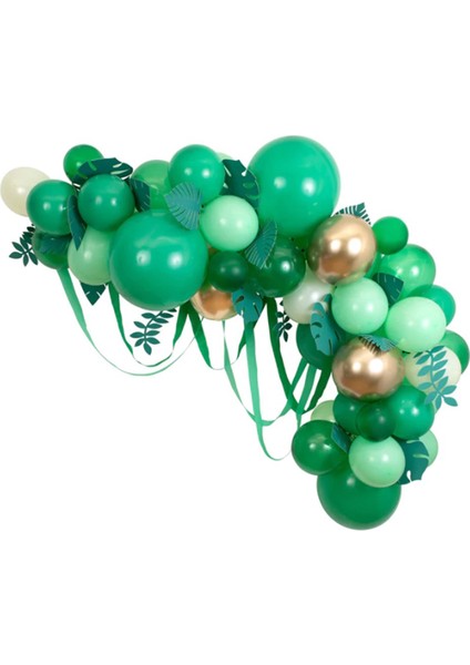 Yeşil Yapraklı 44 Adet Balon Kiti