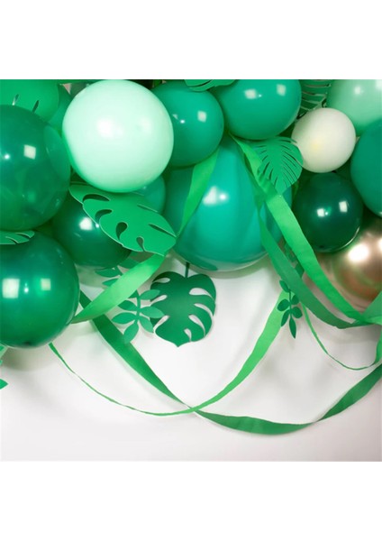 Yeşil Yapraklı 44 Adet Balon Kiti