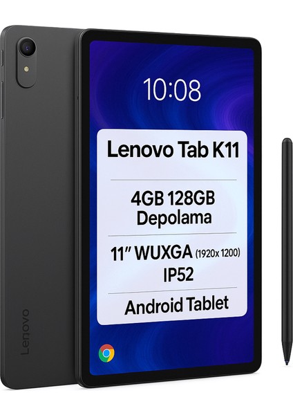 Tab K11 TB330FU 4gb Ram 128GB SSD 11" Wuxga IPS Gri Tablet ZADC0100TR + Lenovo Precision Pen 2
