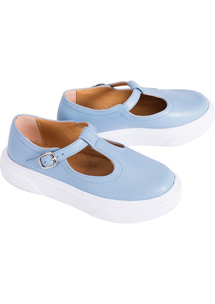Mavi Tokalı Bantlı Kız Çocuk Sneaker Ayakkabı