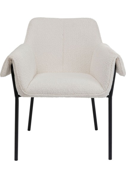 Armrest Bess Krem Polyester Sandalye