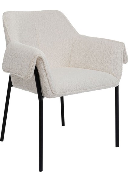 Armrest Bess Krem Polyester Sandalye